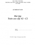 Bài tập Toán cao cấp A2 - C2 - Lê Hữu Kỳ Sơn