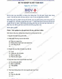 Đề thi nghiệp vụ kế toán BIDV (14/7/2013)