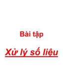Bài tập Toán cao cấp C2 - Xử lý số liệu