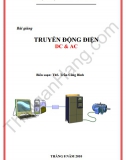 Bài giảng Truyền động điện - Ths Trần Công Binh