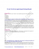 54 câu Test IQ vào ngân hàng & Huớng dẫn giải