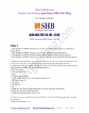 Đề thi CV QHKH SHB Đà Nẵng (2009)