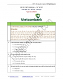 Giải đề GDV-Tín dụng-Kế toán Vietcombank (VCB) (15-8-2015)