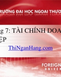 Chương 7. Tài chính doanh nghiệp (ĐH Ngoại thương)