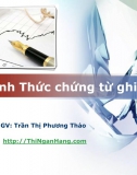 Hình thức Chứng từ ghi sổ và ví dụ mẫu