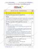 15 câu hỏi Hỗ trợ tín dụng - Ôn thi HDBank 2016 (kèm Đáp án)