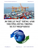 30 thuật ngữ tiếng anh thường dùng trong xuất nhập khẩu