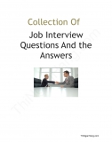 Tuyển tập phỏng vấn tiếng Anh và Trả lời mẫu (Job interview questions and the answers)