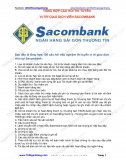 Tổng hợp câu hỏi thi tuyển vị trí Giao dịch viên Sacombank