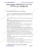 Kinh nghiệm nộp hồ sơ và phỏng vấn sơ tuyển Agribank