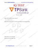 Đề thi test IQ vào ngân hàng TienPhongBank (TPBank)