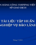 Tài liệu tập huấn - Nghiệp vụ bảo lãnh Vietinbank