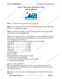 Đề thi CV QHKH doanh nghiệp vào MB Hải Phòng (Ngày 20-5-2011)