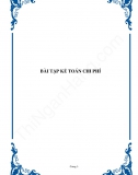 Bài tập Kế toán chi phí và lời giải