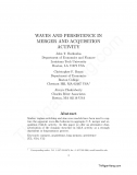 Waves and persistence in M&A