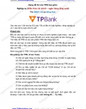Kinh nghiệm thi và phỏng vấn, dạng bài thi TPBank (TienPhongBank)