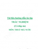 104 câu hỏi trắc nghiệm Thuế Nhà nước (Có Đáp án)