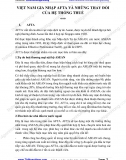 Việt Nam Gia nhập AFTA và những thay đổi của hệ thống thuế