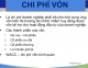 Chi phí vốn - Lý thuyết tài chính doanh nghiệp