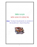 Tiểu luận - Vận dụng lý luận Phương thức sản xuất phân tích Nhà máy phích nước-bóng đèn Rạng Đông