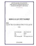 Luận văn - Quản trị tài chính công ty đa quốc gia - ĐH.Ngoại thương