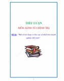 Tiểu luận - Một số nội dung cơ bản của Cổ phần hóa Doanh nghiệp Nhà nước