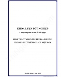 Khóa luận - Khai thác tài sản trí tuệ địa phương trong phát triển du lịch Việt Nam