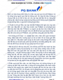 Kinh nghiệm dự tuyển - phỏng vấn PGBank