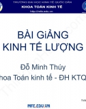 Slide hệ thống kiến thức bộ môn Kinh tế lượng ( ĐH Kinh tế quốc dân)