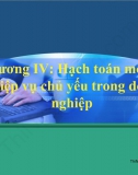 Slide Chương 4 Nguyên lý kế toán: Hạch toán một số nghiệp vụ chủ yếu trong doanh nghiệp