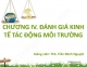 Slide chương 4 môn Kinh tế môi trường: Đánh giá kinh tế tác động môi trường
