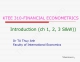 Slide Kinh tế lượng: Lecture 1 - Introduction