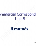 Commercial Correspondence unit 8: Résumés