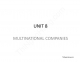 English Economics: Multinational companies