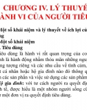 Slide Kinh tế vi mô 1 chương 4: Lý thuyết hành vi của người tiêu dùng