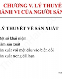 Slide Kinh tế vi mô 1 chương 5: Lý thuyết về hành vi của người sản xuất