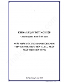 Khóa luận - Xuất khẩu của các doanh nghiệp FDI tại Việt Nam: Thực tiễn và giải pháp phát triển bền vững