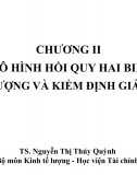 Silde kinh tế lượng chương 2: Mô hình hồi quy hai biến ước lượng và kiểm định giả thiết