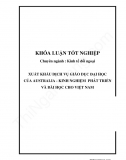 Khóa luận - Xuất khẩu dịch vụ giáo dục đại học của Australia- kinh nghiệm phát triển và bài học cho Việt Nam