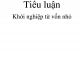 Tiểu luận - Khởi nghiệp từ vốn nhỏ