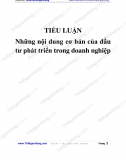 Tiểu luận - Những nội dung cơ bản của đầu tư phát triển trong doanh nghiệp