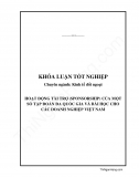 Khóa luận - Hoạt động tài trợ (Sponsorship) của một số tập đoàn đa quốc gia và bài học cho các doanh nghiệp Việt Nam