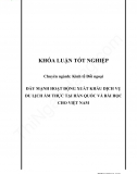 Khóa luận - Đẩy mạnh hoạt động xuất khẩu dịch vụ du lịch ẩm thực tại Hàn Quốc và bài học cho Việt Nam