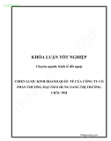 Khóa luận - Chiến lược kinh doanh quốc tế của công ty cổ phần thương mại Thái Hưng sang thị trường châu Phi