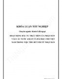 Khóa luận - Hoạt động đầu tư trực tiếp của Nhật Bản vào các nước Asean và bài học cho Việt Nam trong việc thu hút FDI từ Nhật Bản