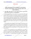 Tiểu luận - Phân tích báo cáo tài chính của Vietcombank (VCB)