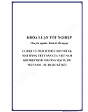 Khóa luận - Cơ hội và thách thức đối với xuất khẩu mặt hàng thủy sản của Việt Nam khi hiệp định thương mại tự do Việt Nam - EU được ký kết