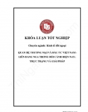 Khóa luận - Quan hệ thương mại và đầu tư Việt Nam - Liên Bang Nga trong bối cảnh hiện nay: Thực trạng và giải pháp