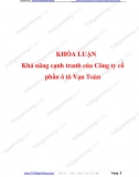 [Khóa luận] Khả năng cạnh tranh của CTCP ô tô Vạn Toàn