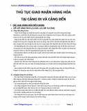 Thủ tục giao nhận hàng hóa tại cảng đi và cảng đến trong vận tải đường biển